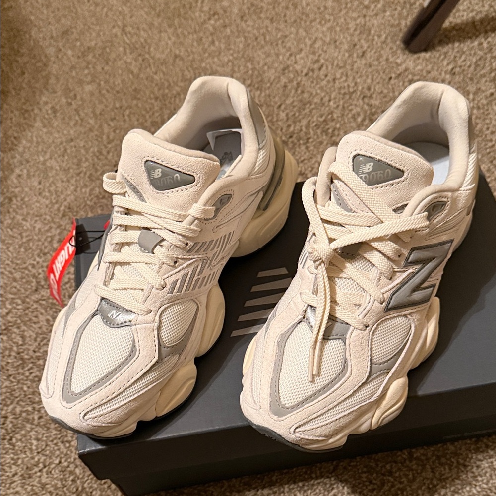 New Balance Off-White and Light Gray Sneakers - Picture 2 of 6